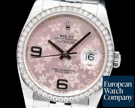 rolex flower dial 31mm|Rolex 116244 pink floral.